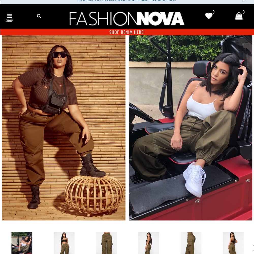 NWT fashion nova cargo pants